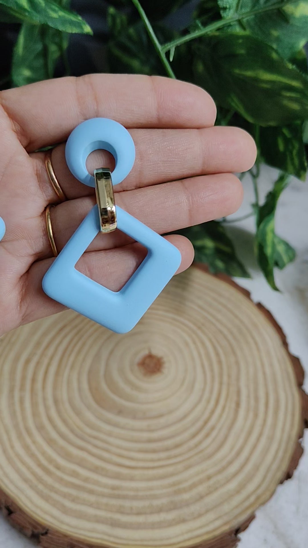Acrylic Geometric Drop Earrings