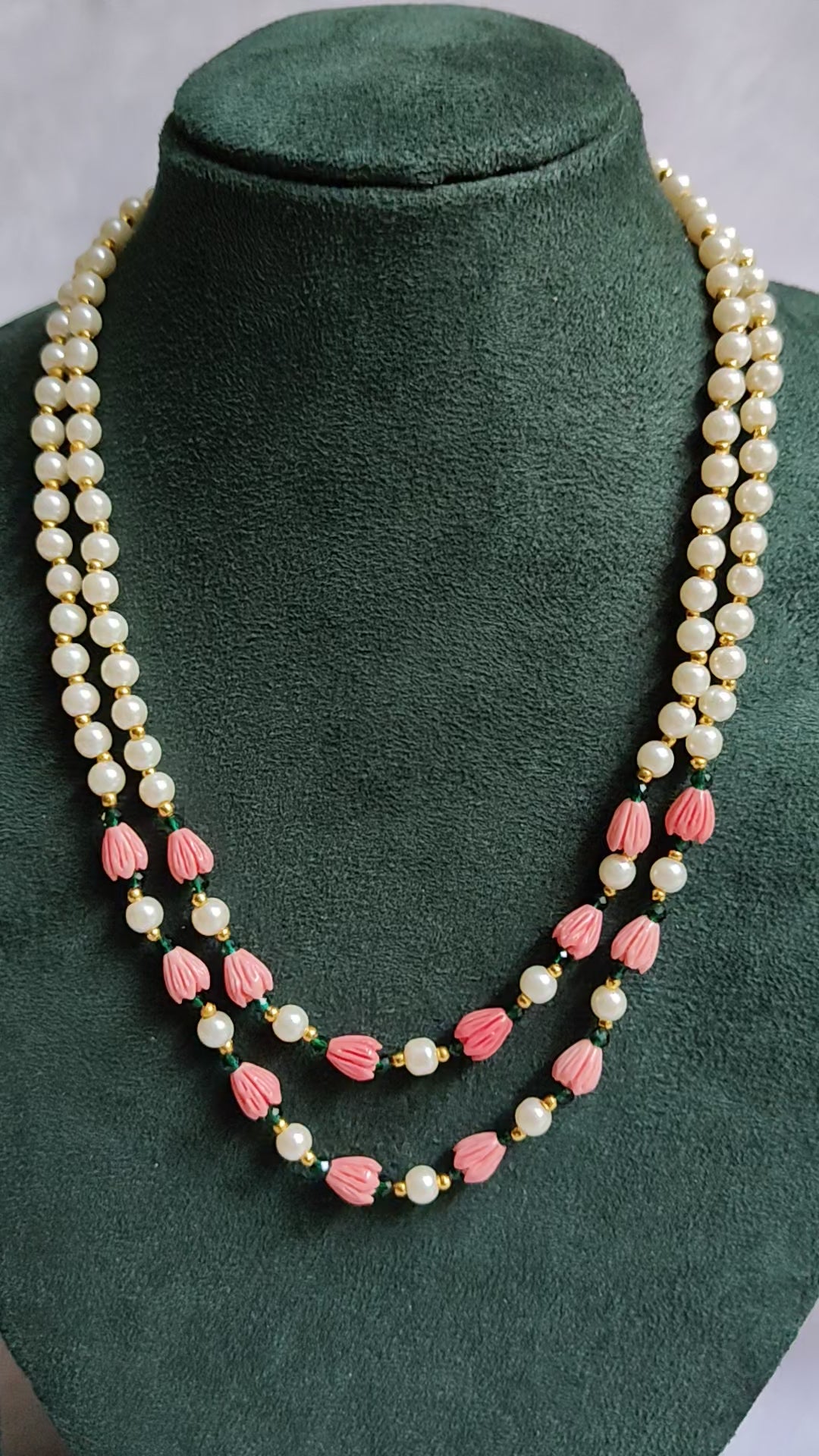 Pink and white Neck Piece