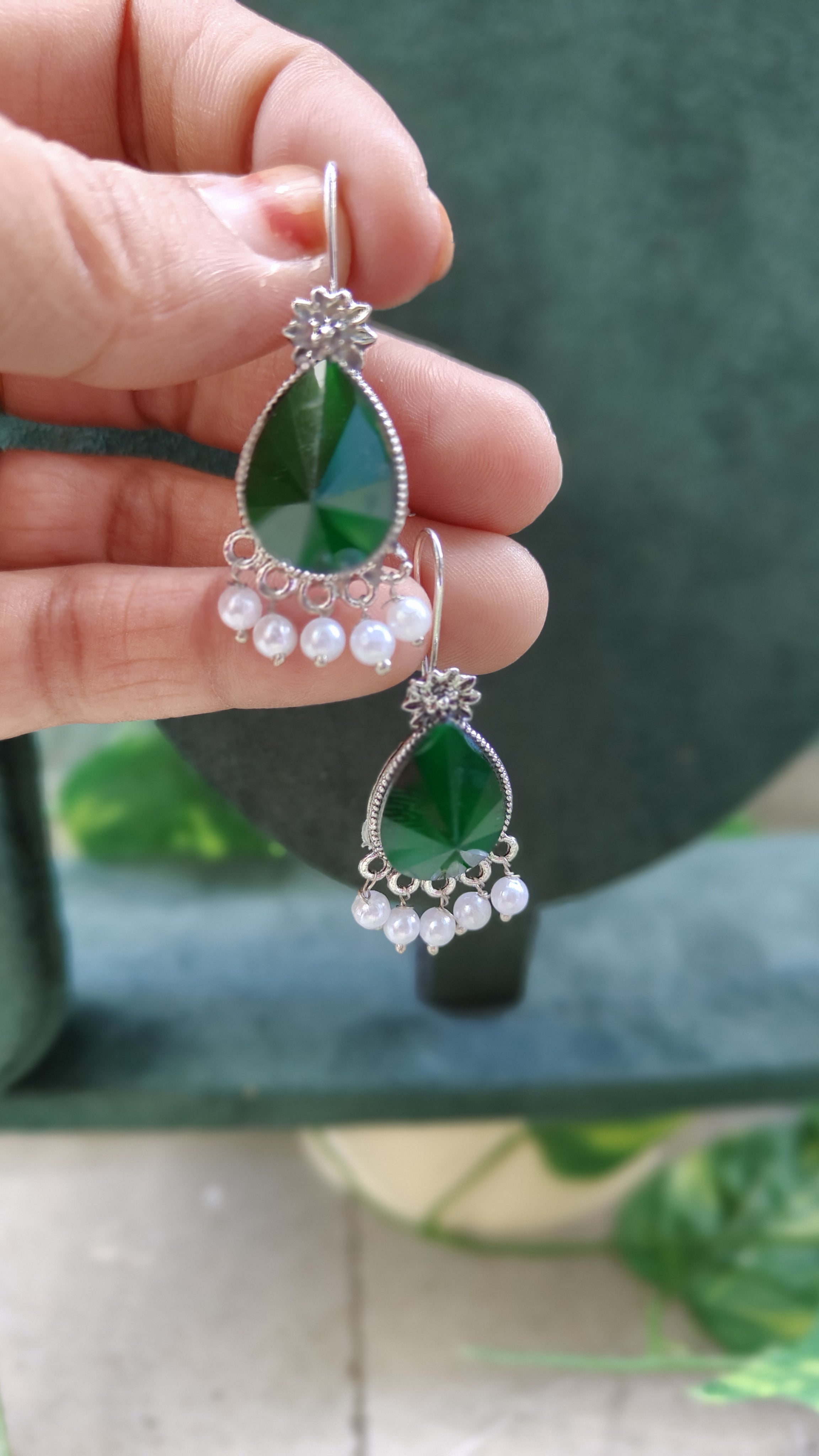 Silver Oxidized TearDrop💧