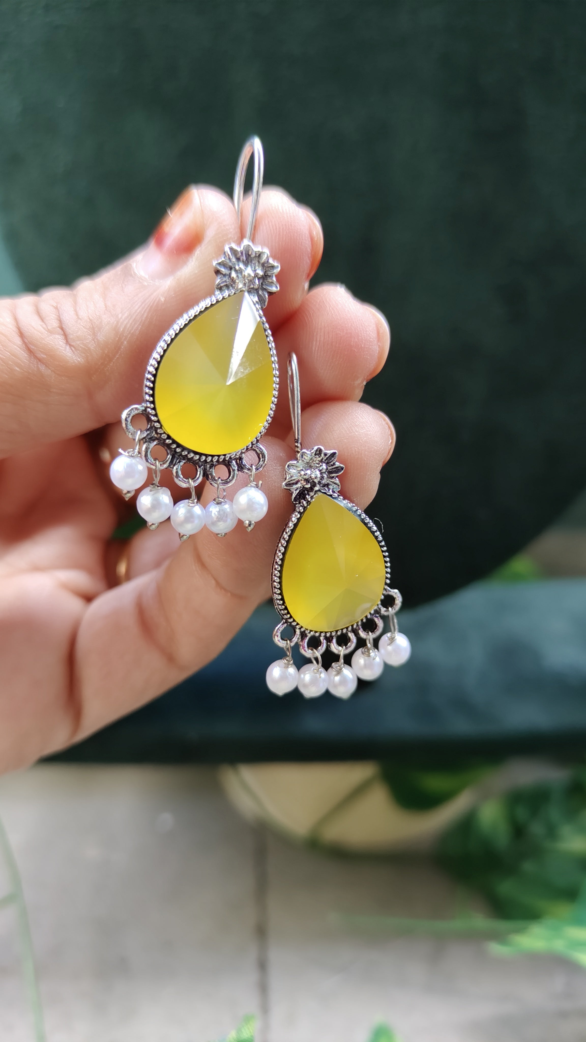 Silver Oxidized TearDrop💧