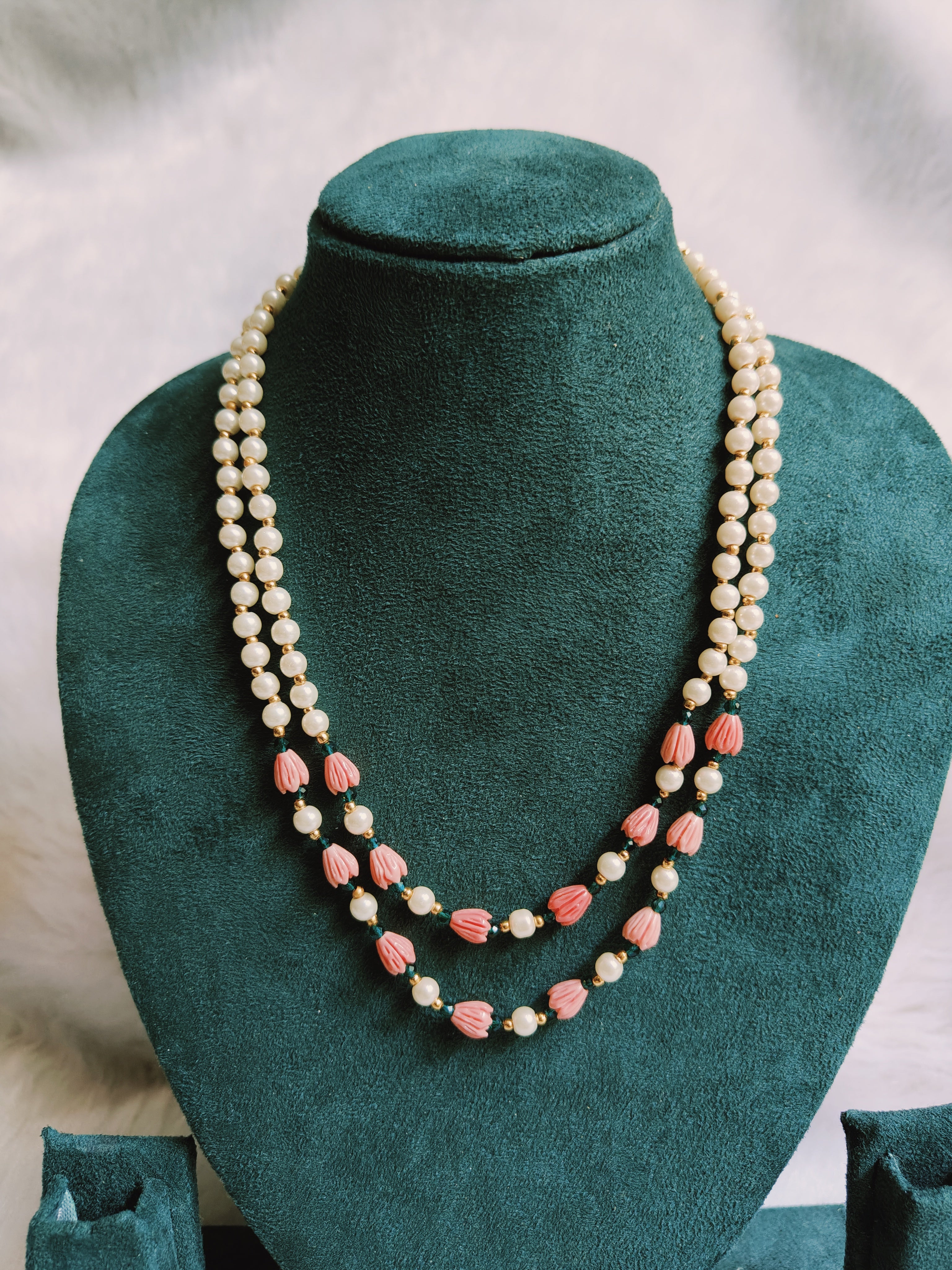 Pink and white Neck Piece