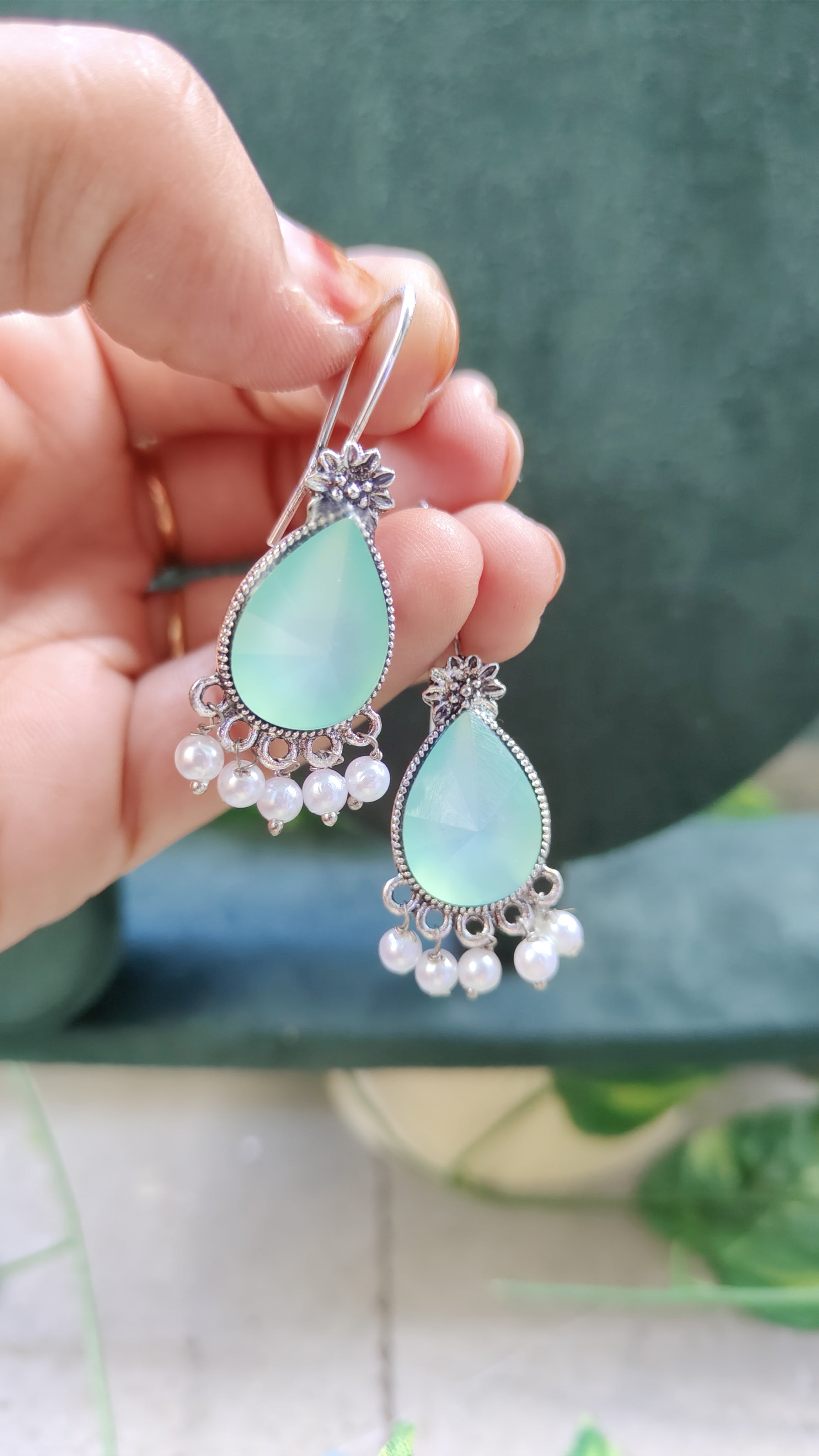 Silver Oxidized TearDrop💧