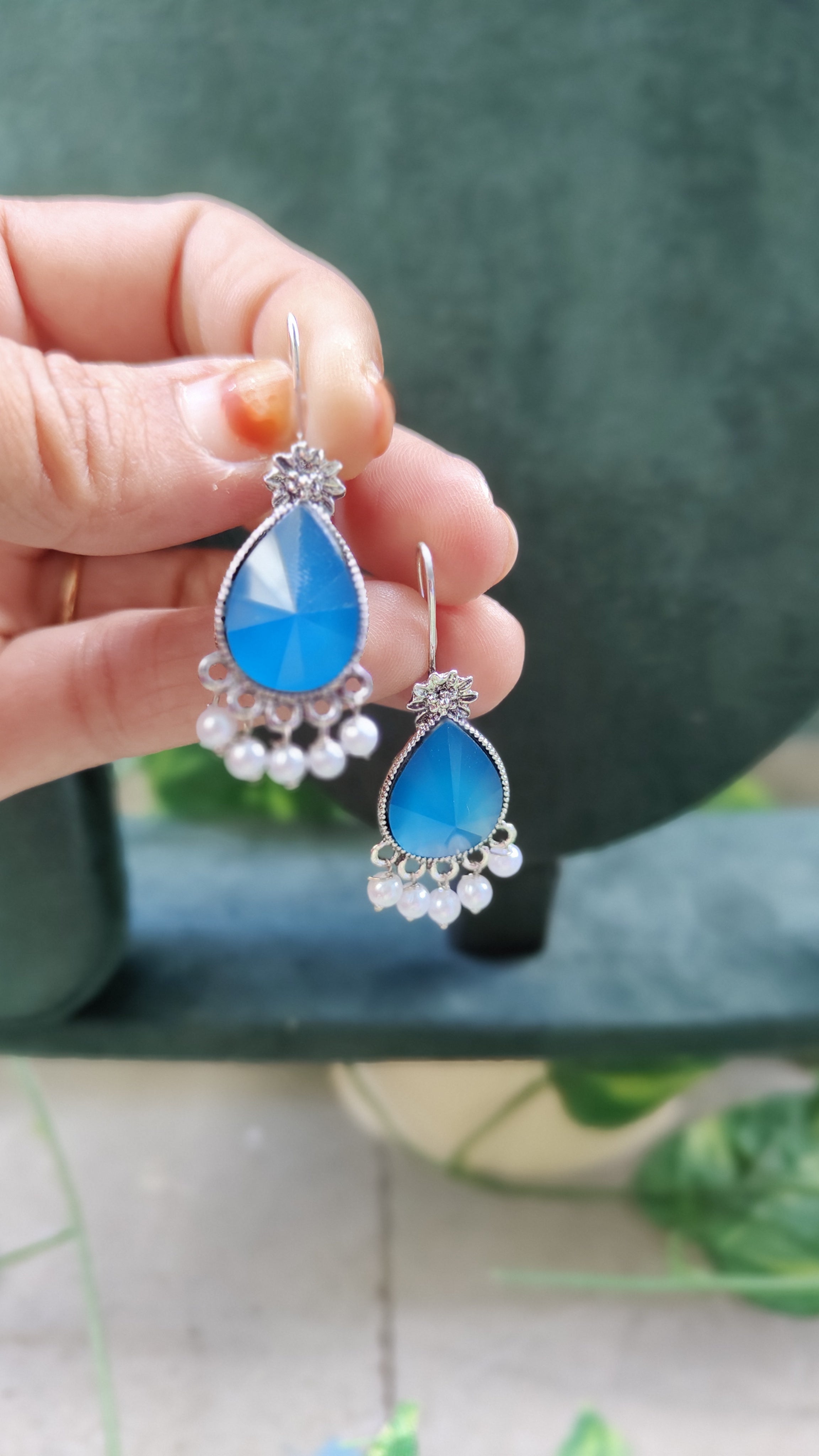 Silver Oxidized TearDrop💧