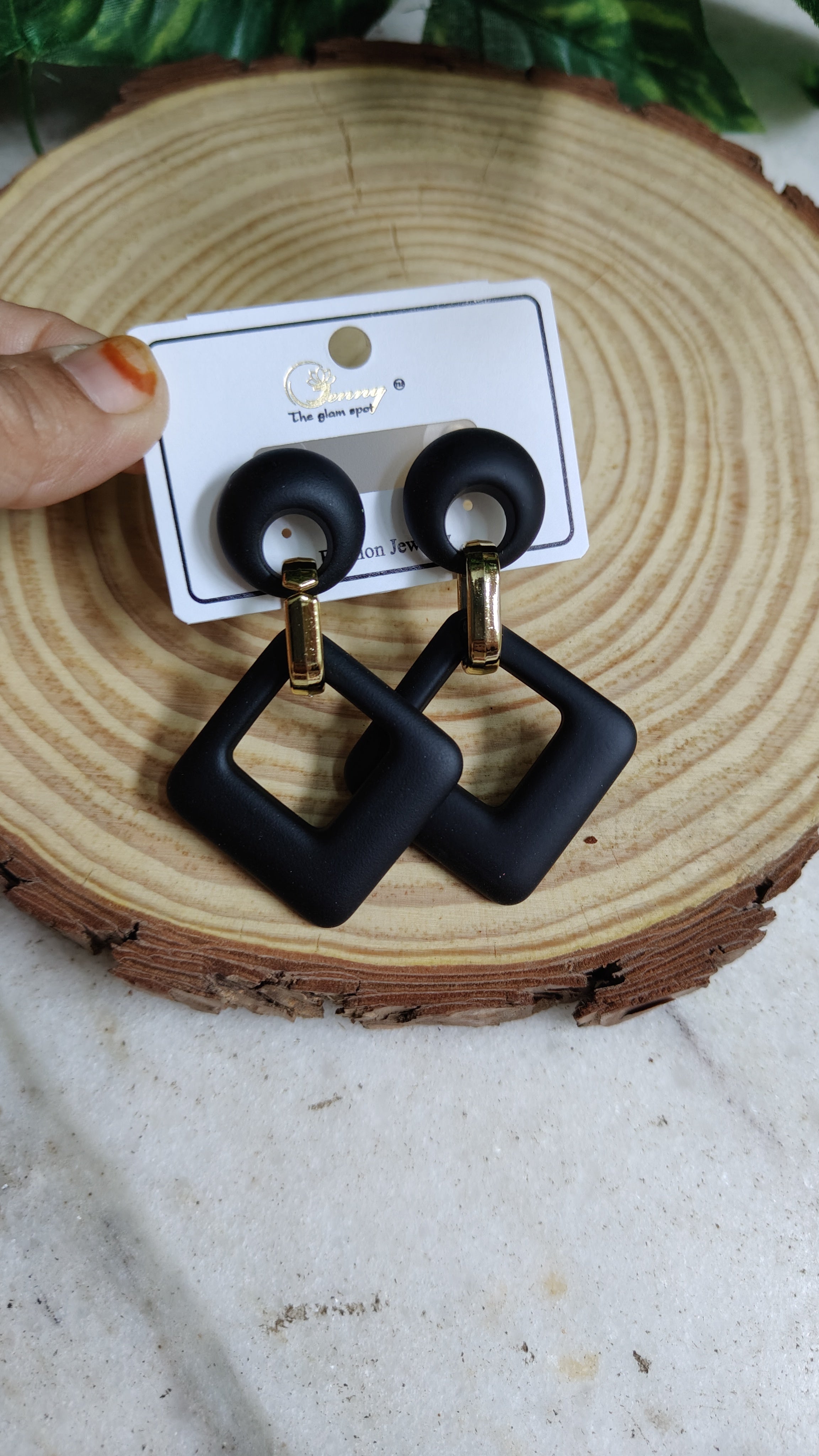 Acrylic Geometric Drop Earrings