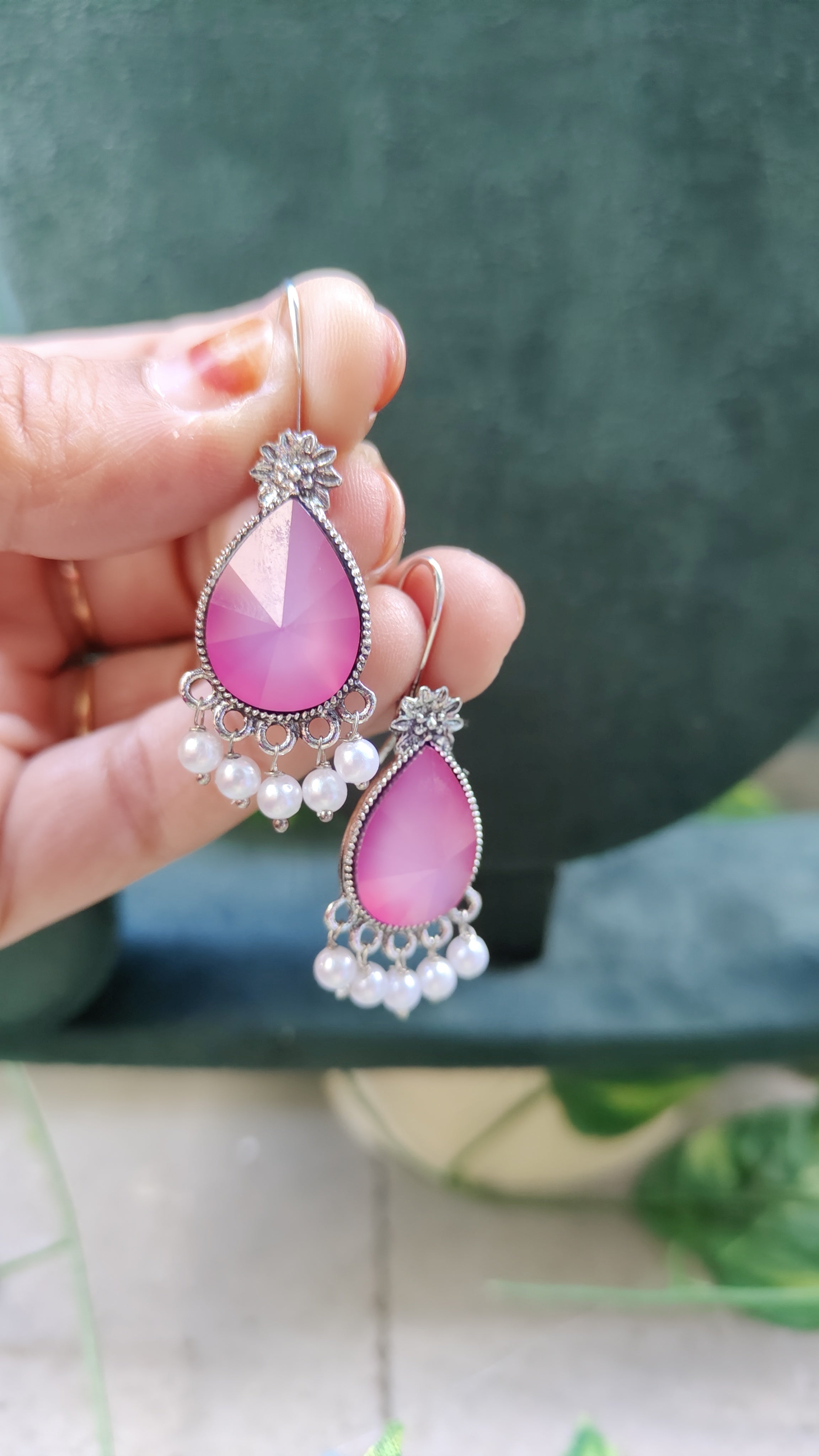 Silver Oxidized TearDrop💧