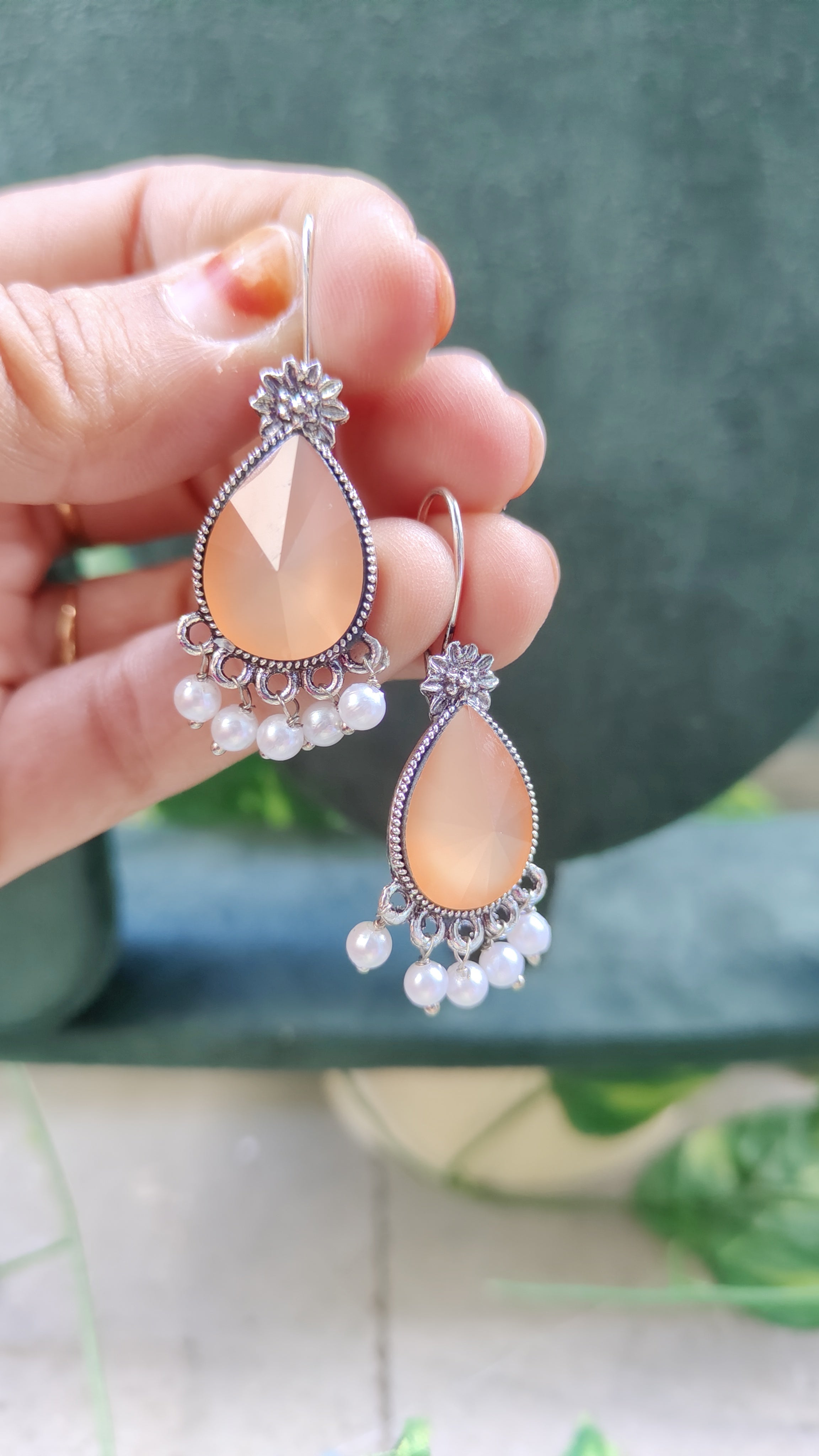 Silver Oxidized TearDrop💧