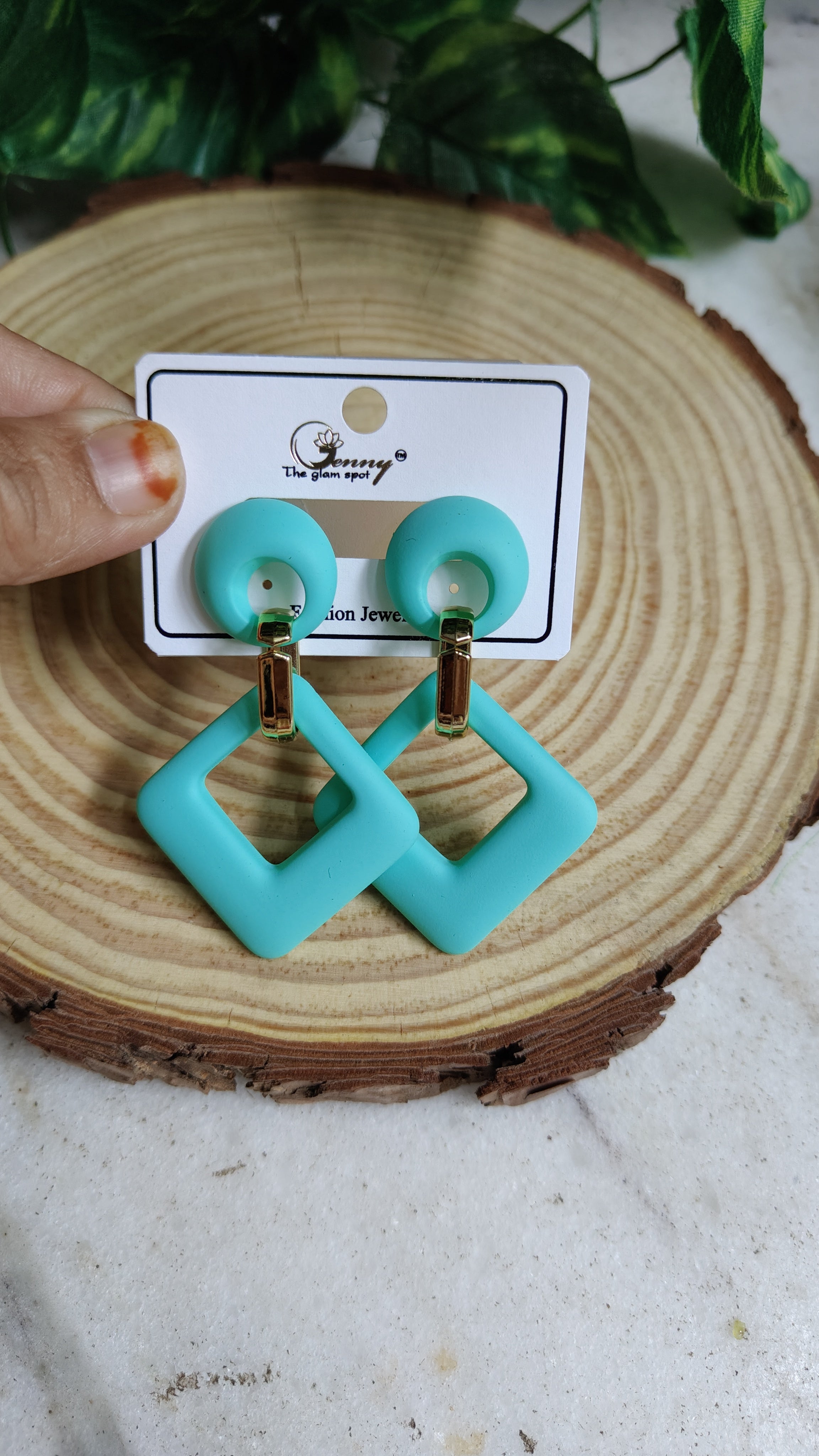 Acrylic Geometric Drop Earrings