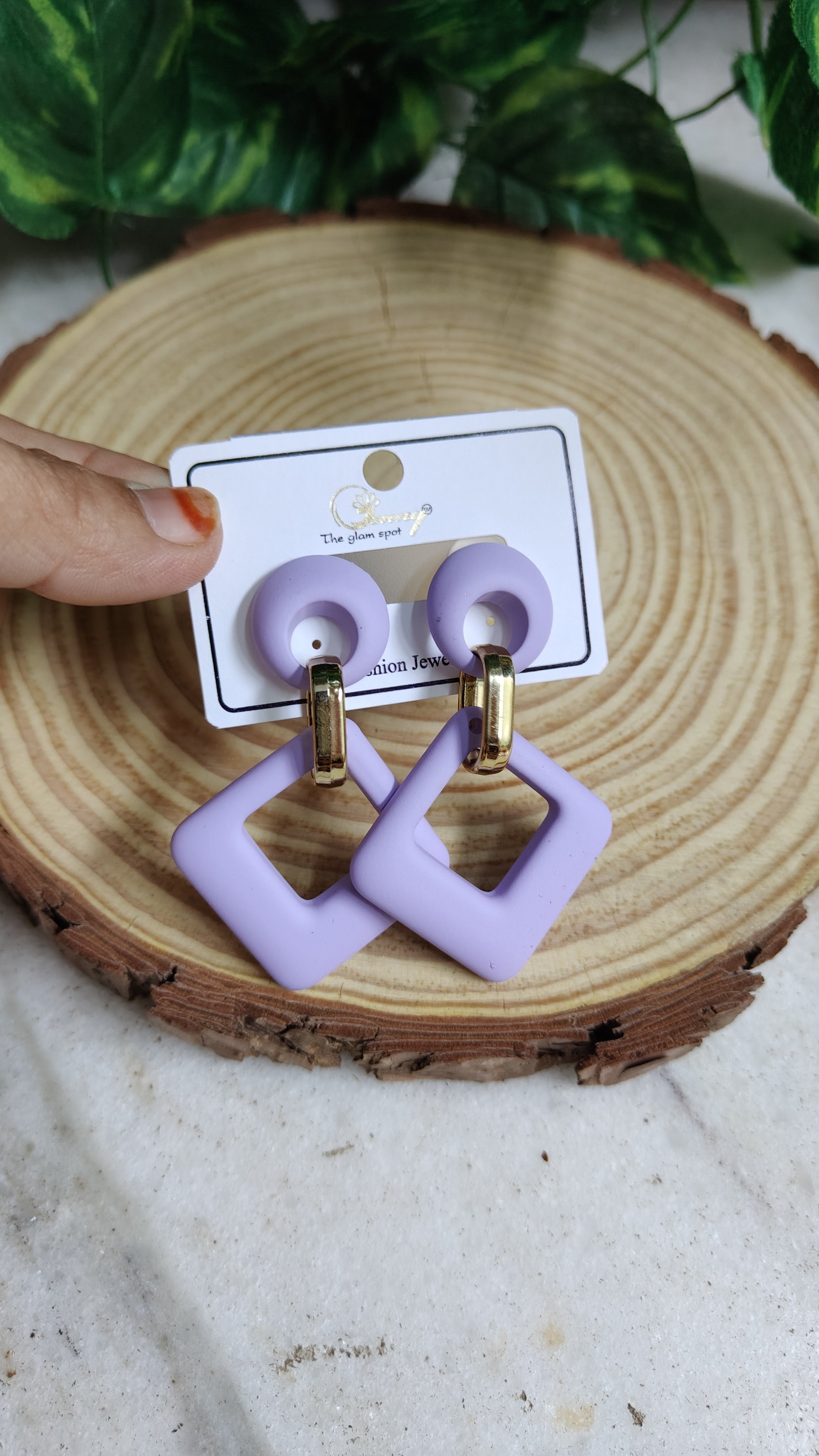 Acrylic Geometric Drop Earrings