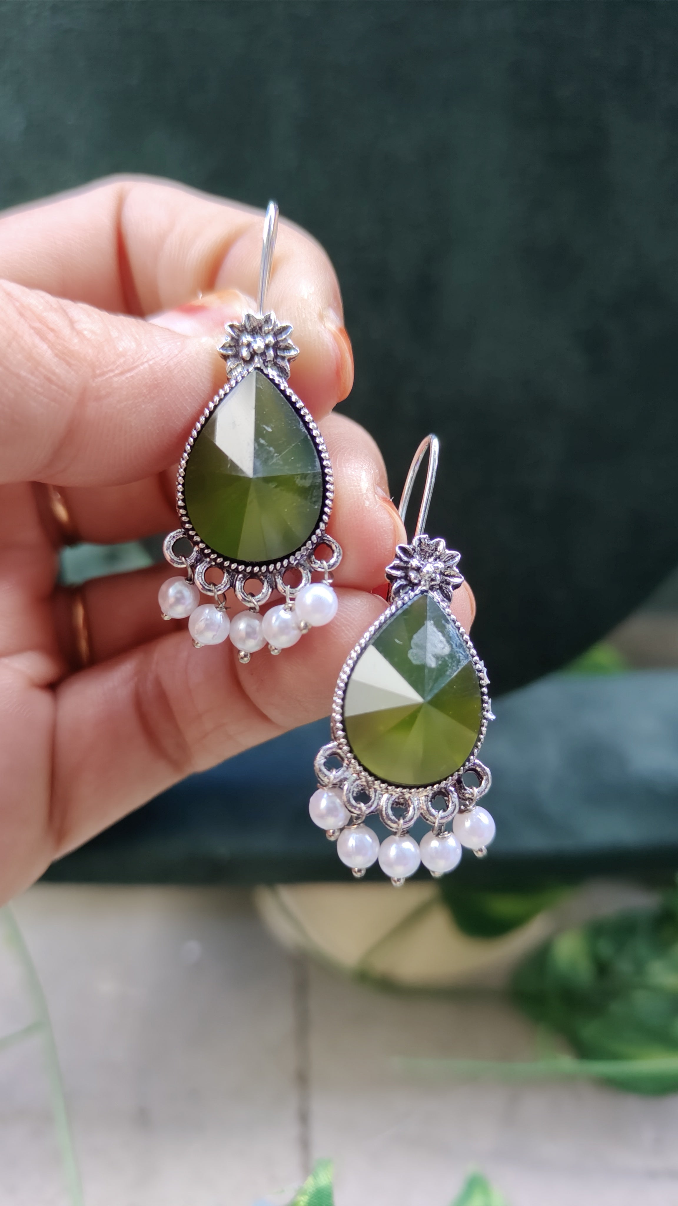 Silver Oxidized TearDrop💧