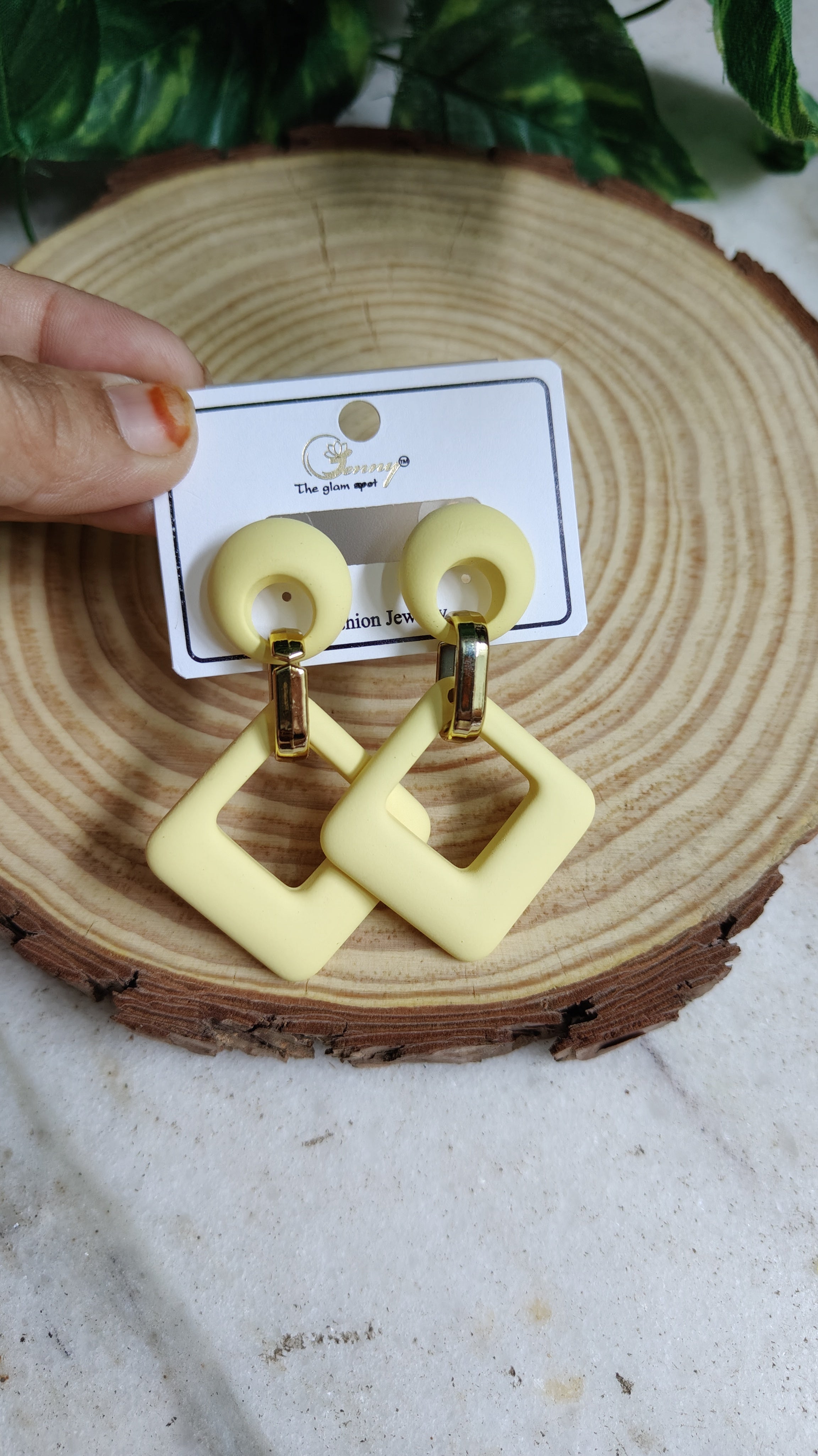 Acrylic Geometric Drop Earrings