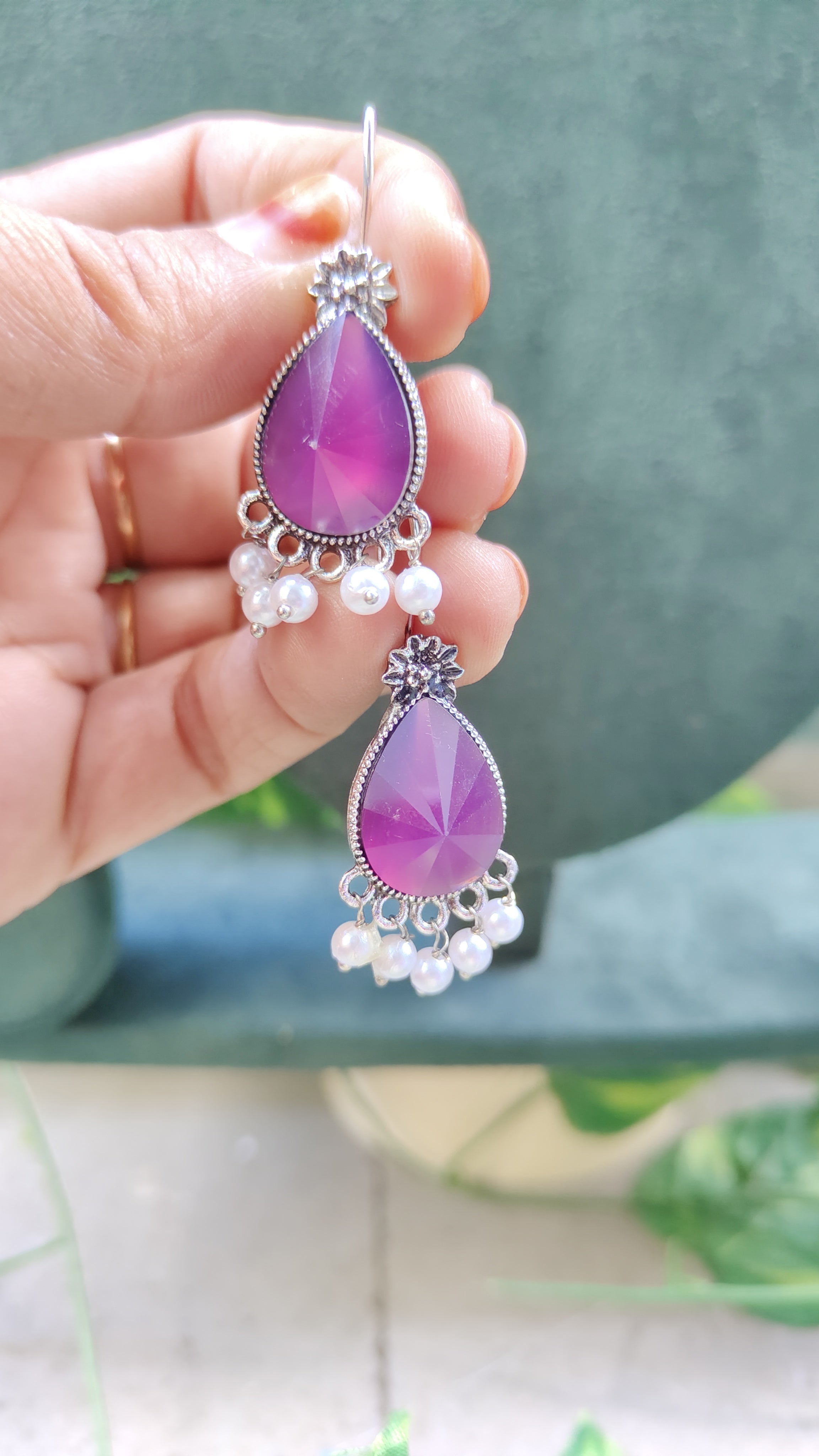 Silver Oxidized TearDrop💧
